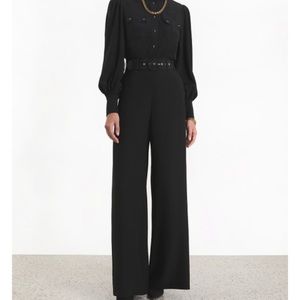 Zimmerman silk black belted pants